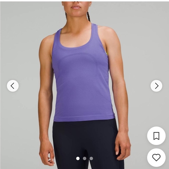 lululemon athletica Tops - Lululemon swiftly athletica Lavender Scoop Neck Racerback Tank